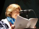 Pilar Sampedro, 1 directora do IES Poeta An recitando un poema de An